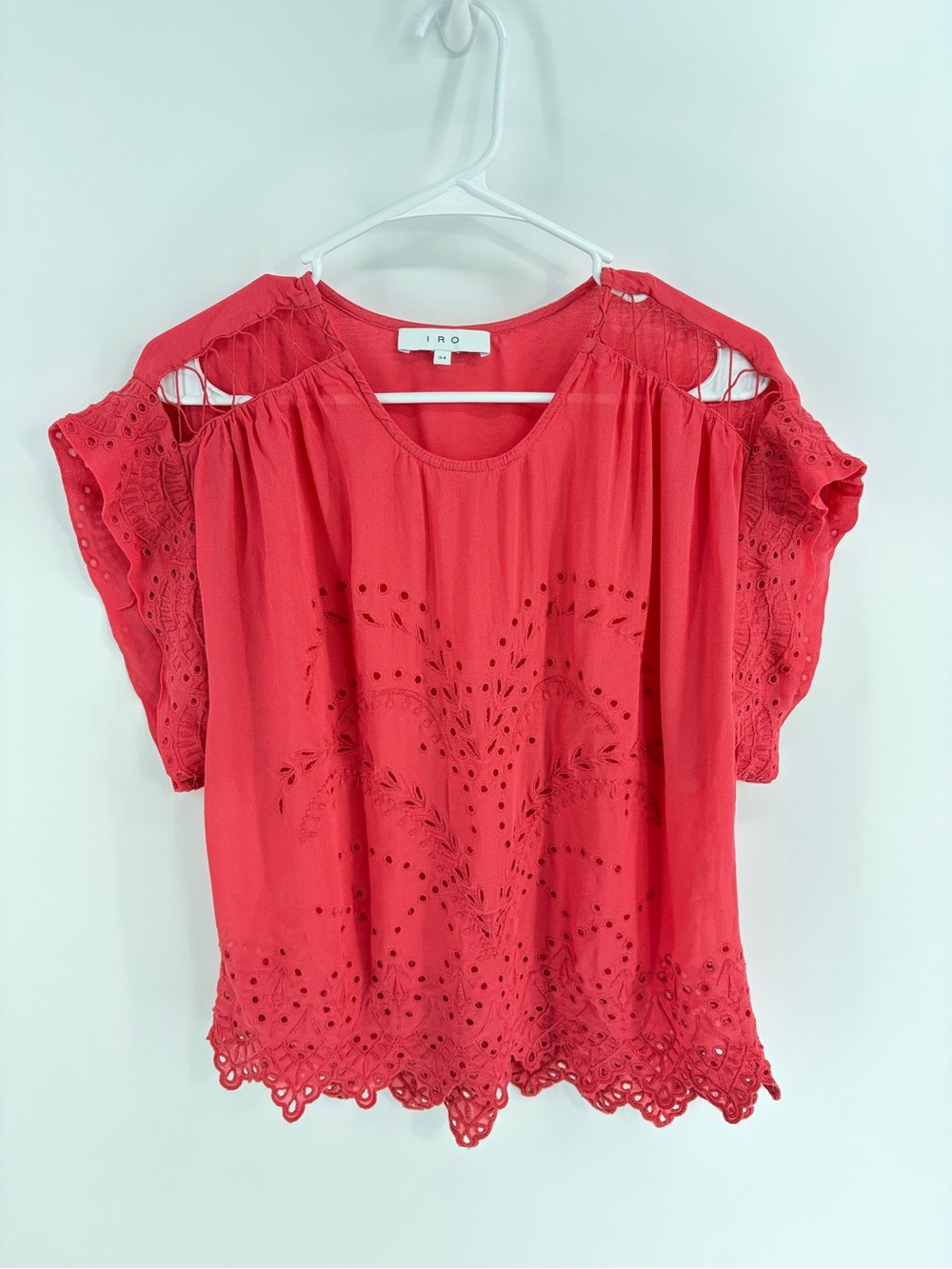IRO Die-Cut Coral Blouse - Size 34, US 2 or XS